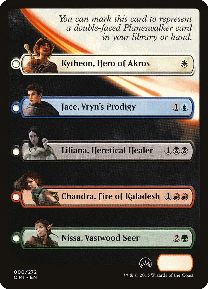 Image for Checklist Card - Magic Origins (Planeswalker) (0) [Magic Origins] - Magic: The Gathering