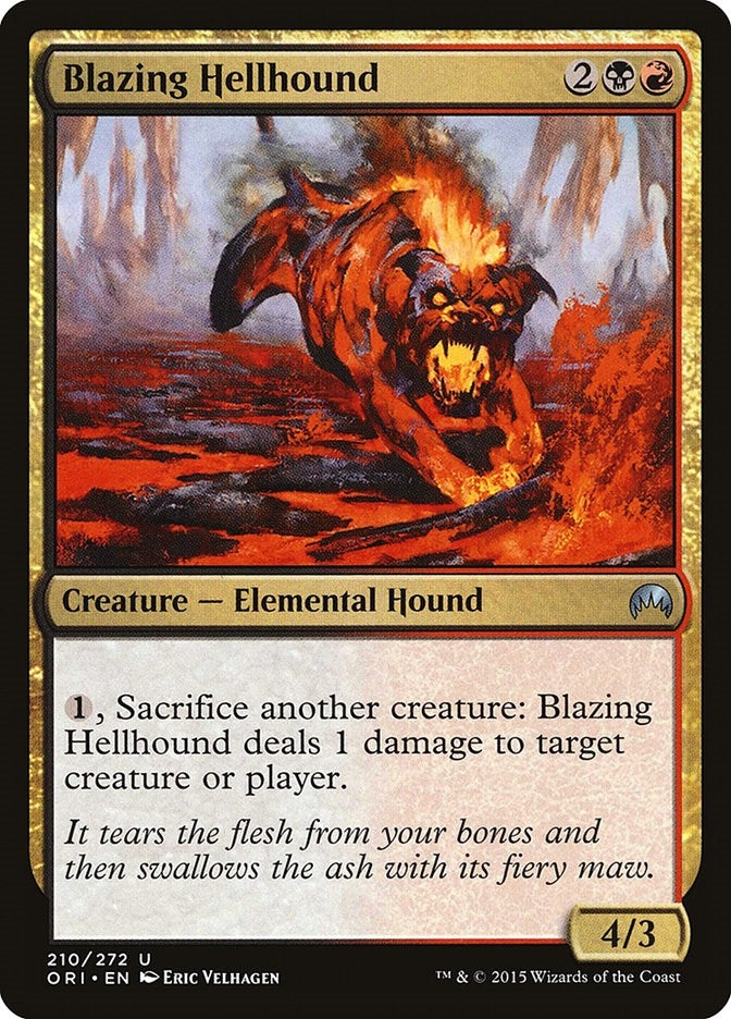 Image for Blazing Hellhound (210) [Magic Origins] - Magic: The Gathering
