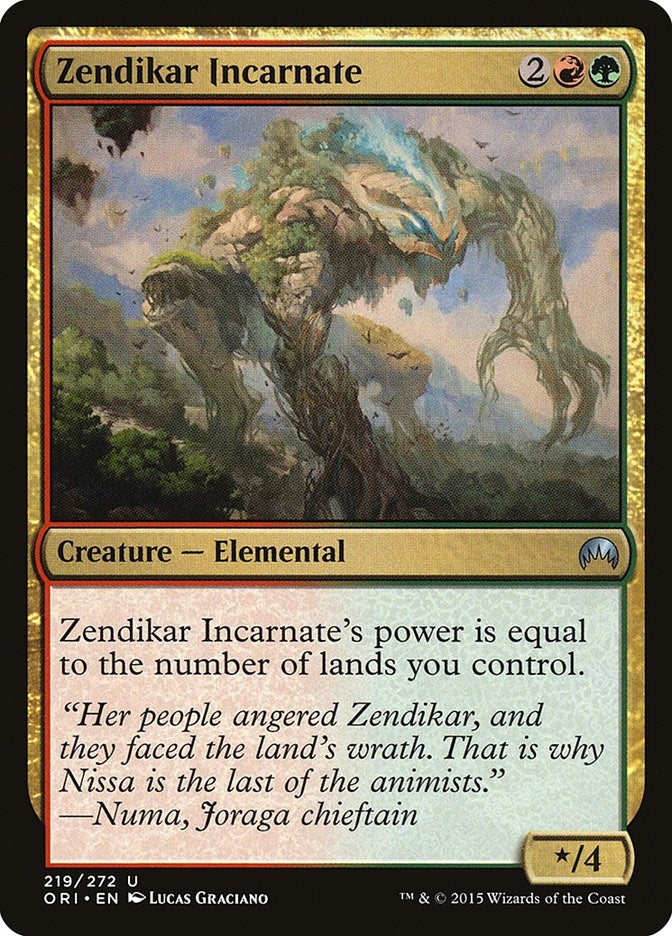 Image for Zendikar Incarnate (219) [Magic Origins] - Magic: The Gathering
