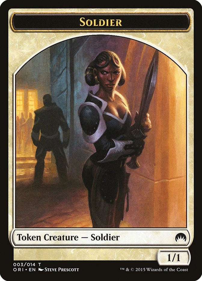 Image for Soldier Token (3) [Magic Origins] - Magic: The Gathering