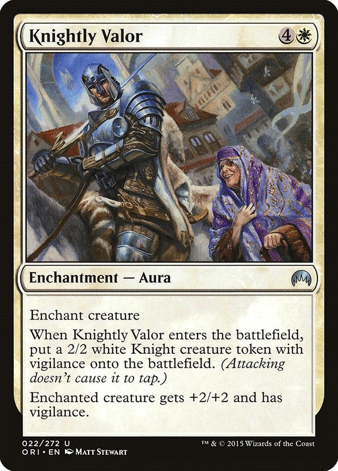 Image for Knightly Valor (22) [Magic Origins] - Magic: The Gathering