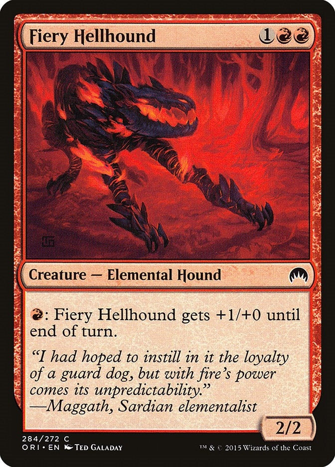 Image for Fiery Hellhound (284) [Magic Origins] - Magic: The Gathering