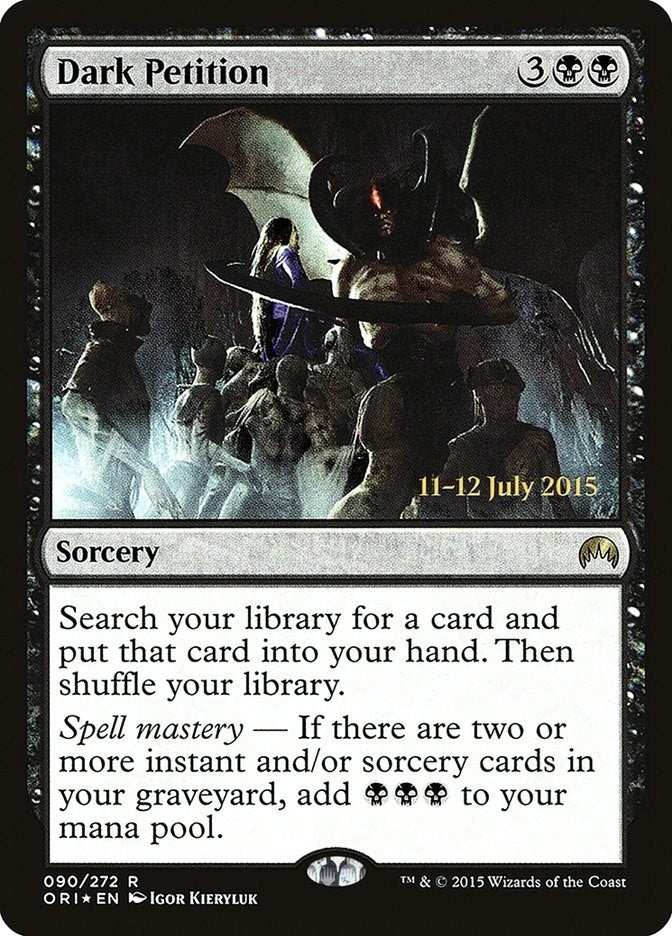 Image for Dark Petition (90) [Prerelease Cards] - Magic: The Gathering