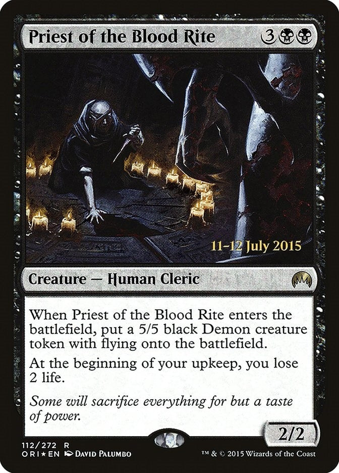 Priest of the Blood Rite (112) [Prerelease Cards]