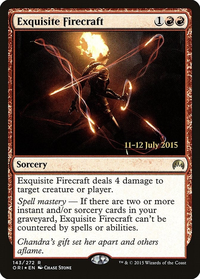 Image for Exquisite Firecraft (143) [Prerelease Cards] - Magic: The Gathering