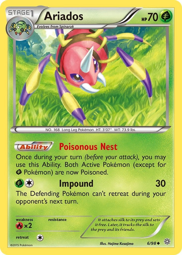 Image for Ariados (6/98) [XY - Ancient Origins] - Pokemon