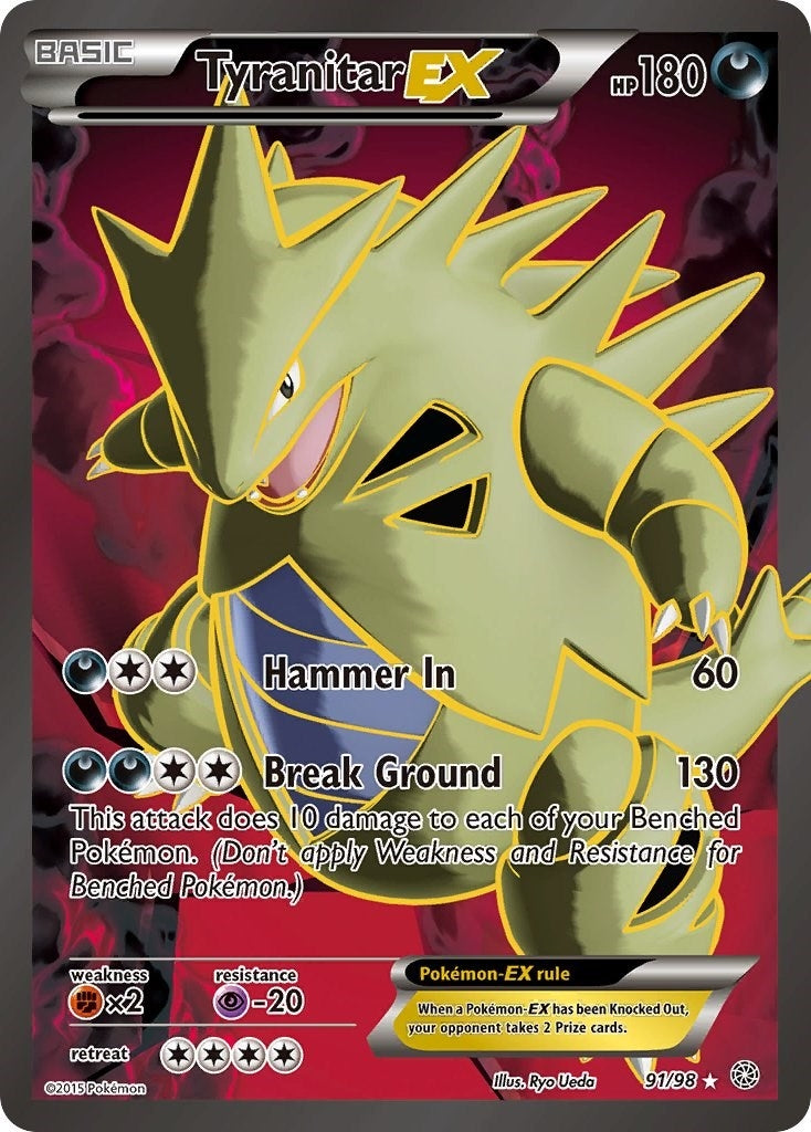 Image for Tyranitar EX (91 Full Art) (91/98) [XY - Ancient Origins] - Pokemon