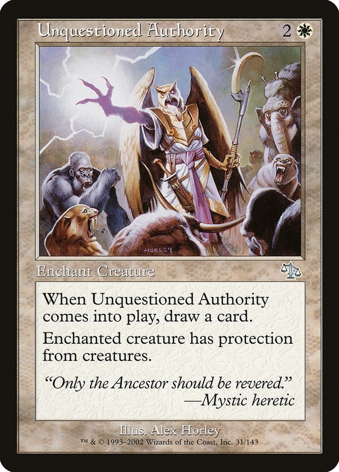 Image for Unquestioned Authority (31) [Judgment] - Magic: The Gathering