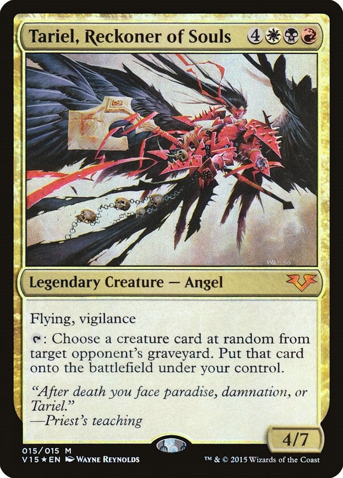 Image for Tariel, Reckoner of Souls (15) [From the Vault: Angels] - Magic: The Gathering
