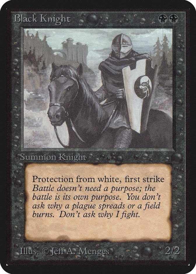 Image for Black Knight [Alpha Edition] - Magic: The Gathering
