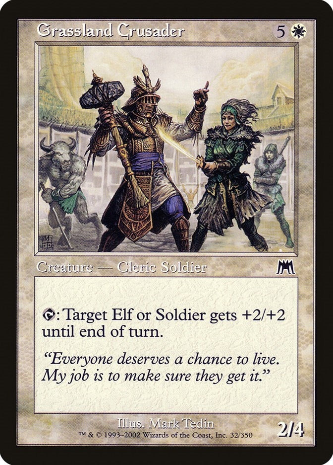Image for Grassland Crusader (32) [Onslaught] - Magic: The Gathering