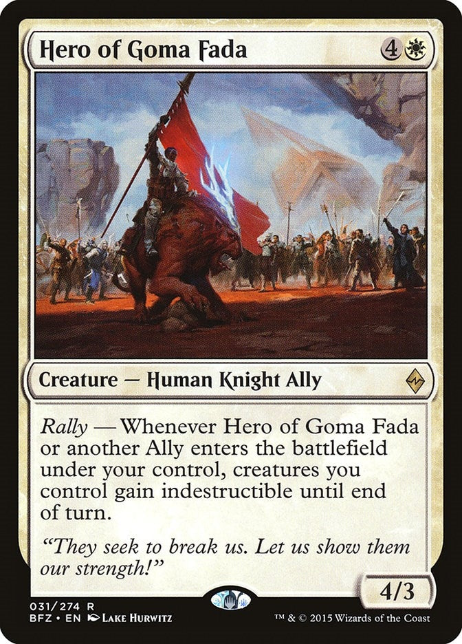 Image for Hero of Goma Fada (31) [Battle for Zendikar] - Magic: The Gathering