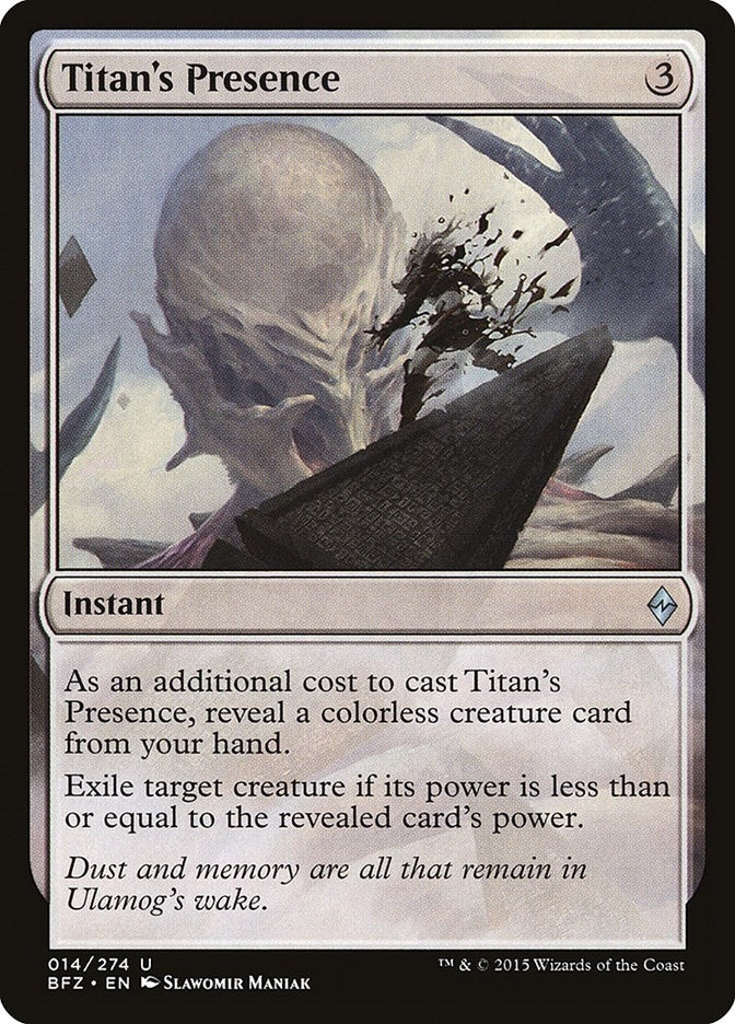 Image for Titan's Presence (14) [Battle for Zendikar] - Magic: The Gathering