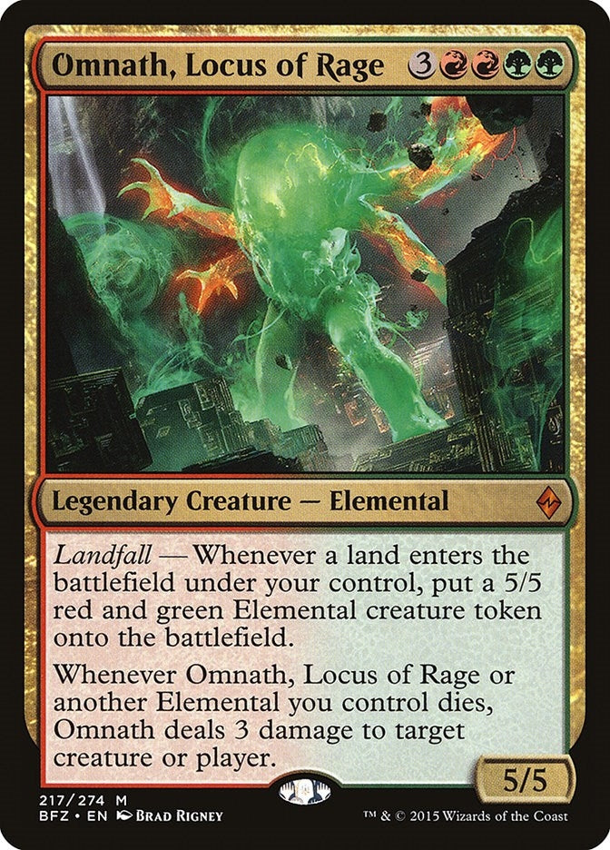 Image for Omnath, Locus of Rage (217) [Battle for Zendikar] - Magic: The Gathering