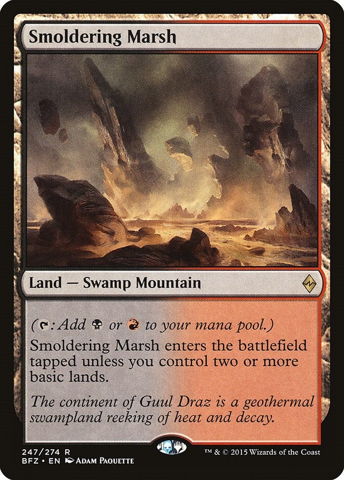 Image for Smoldering Marsh (247) [Battle for Zendikar] - Magic: The Gathering