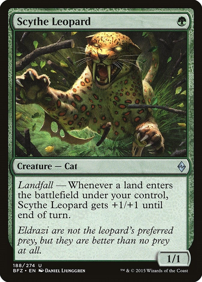 Image for Scythe Leopard (188) [Battle for Zendikar] - Magic: The Gathering
