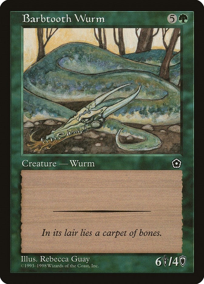 Image for Barbtooth Wurm [Portal Second Age] - Magic: The Gathering