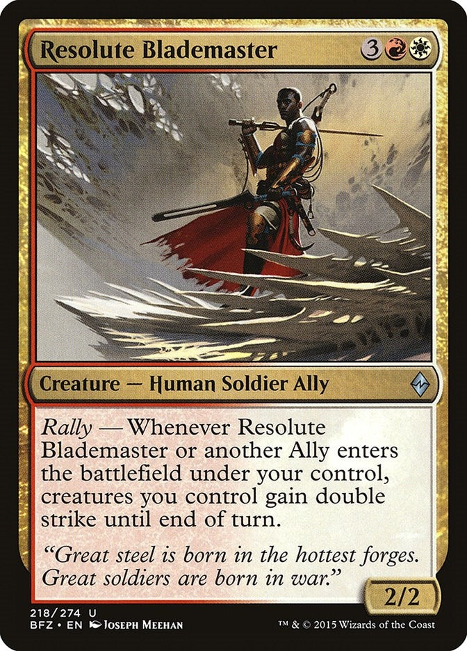 Image for Resolute Blademaster (218) [Battle for Zendikar] - Magic: The Gathering