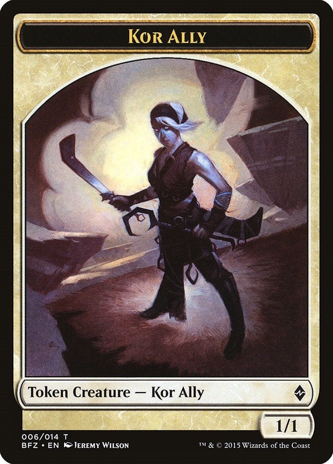 Image for Kor Ally Token (6) [Battle for Zendikar] - Magic: The Gathering