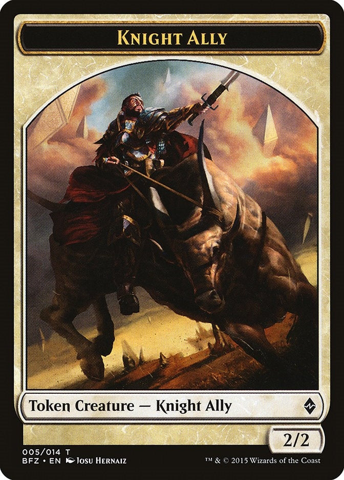 Image for Knight Ally Token (5) [Battle for Zendikar] - Magic: The Gathering