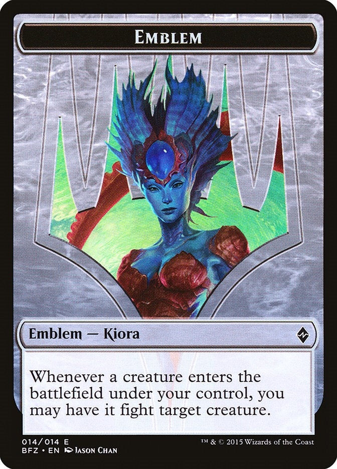 Image for Emblem - Kiora, Master of the Depths (14) [Battle for Zendikar] - Magic: The Gathering