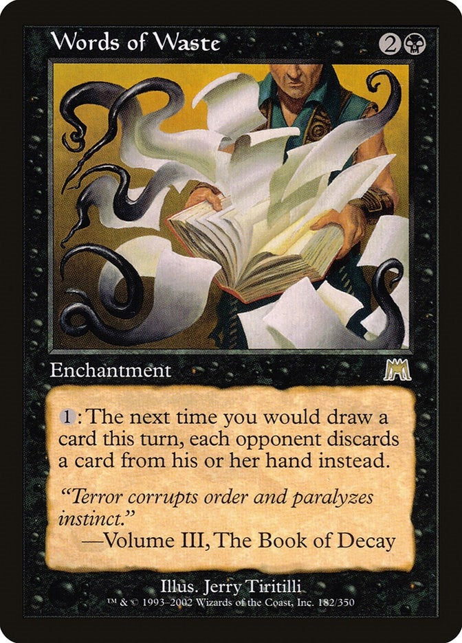 Image for Words of Waste (182) [Onslaught] - Magic: The Gathering