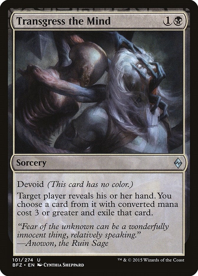 Image for Transgress the Mind (101) [Battle for Zendikar] - Magic: The Gathering