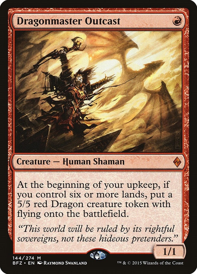 Image for Dragonmaster Outcast (144) [Battle for Zendikar] - Magic: The Gathering
