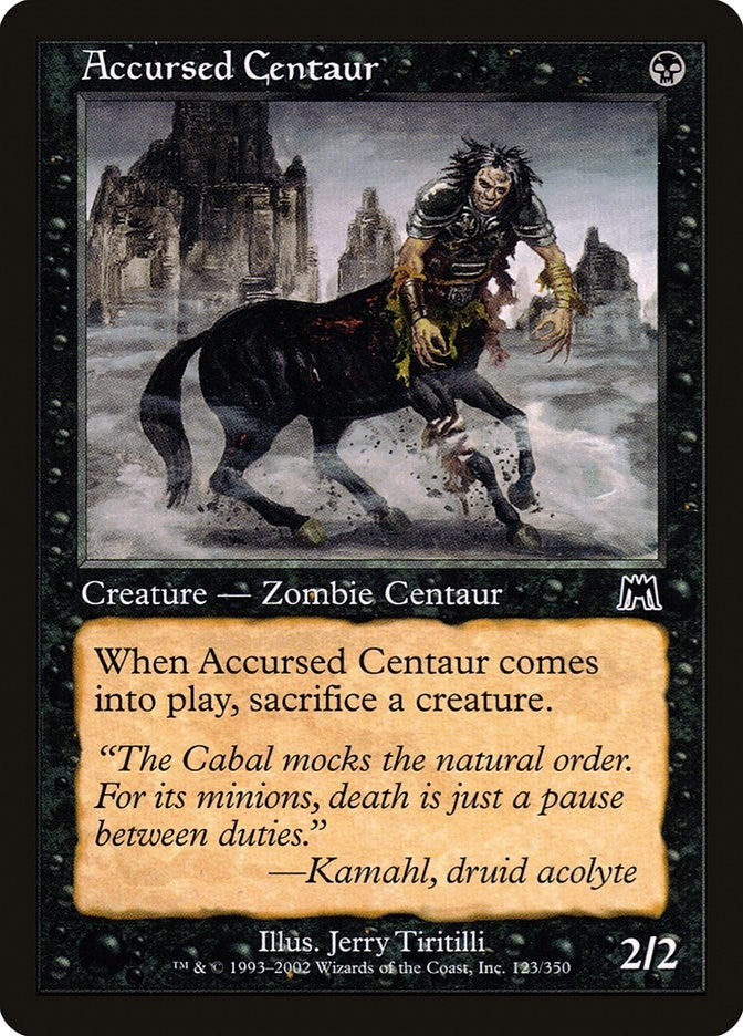 Image for Accursed Centaur (123) [Onslaught] - Magic: The Gathering