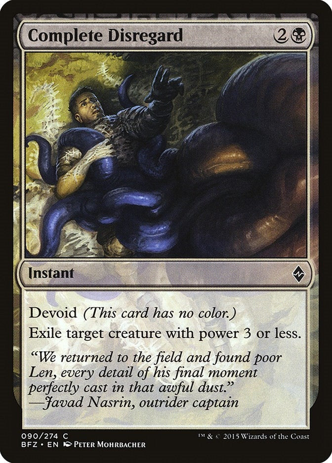 Image for Complete Disregard (90) [Battle for Zendikar] - Magic: The Gathering