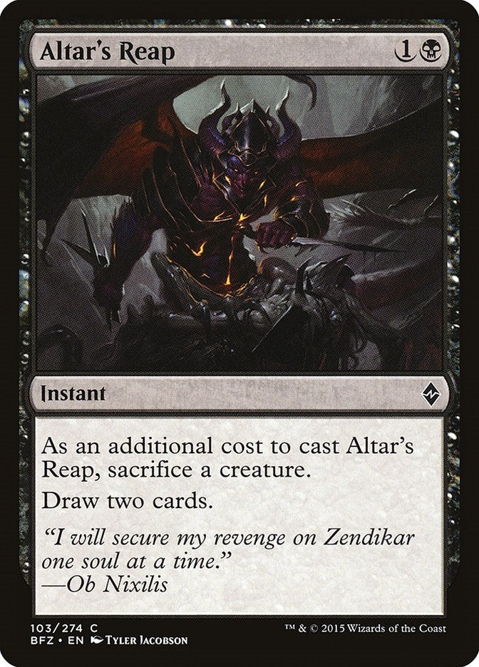 Image for Altar's Reap (103) [Battle for Zendikar] - Magic: The Gathering