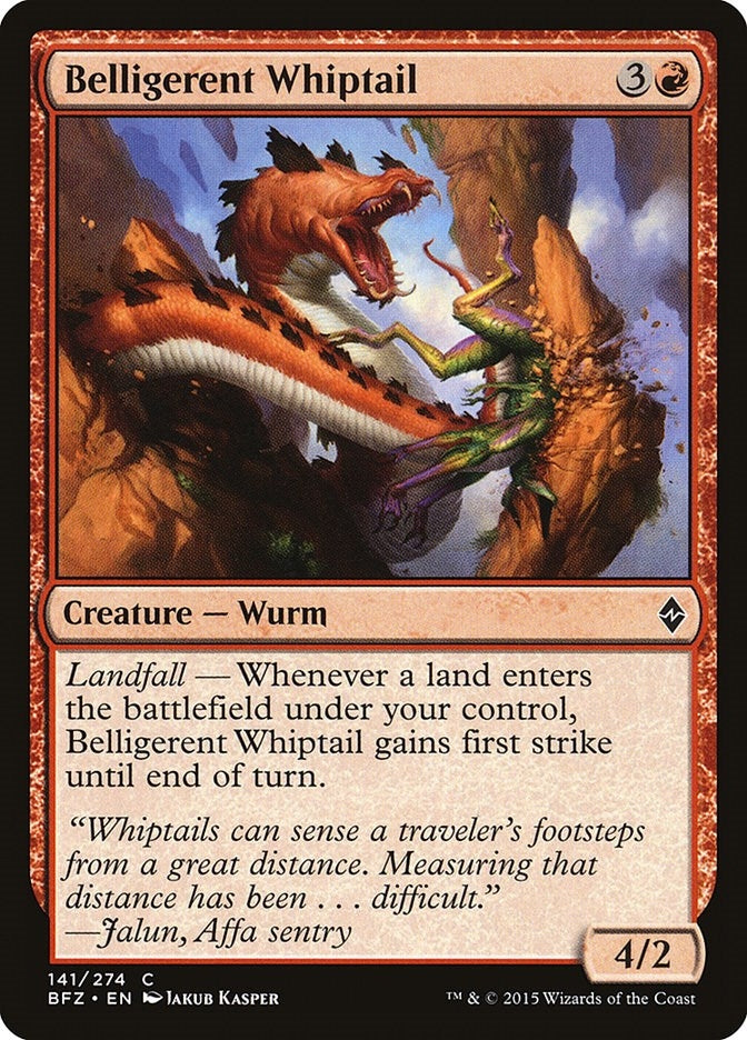 Image for Belligerent Whiptail (141) [Battle for Zendikar] - Magic: The Gathering