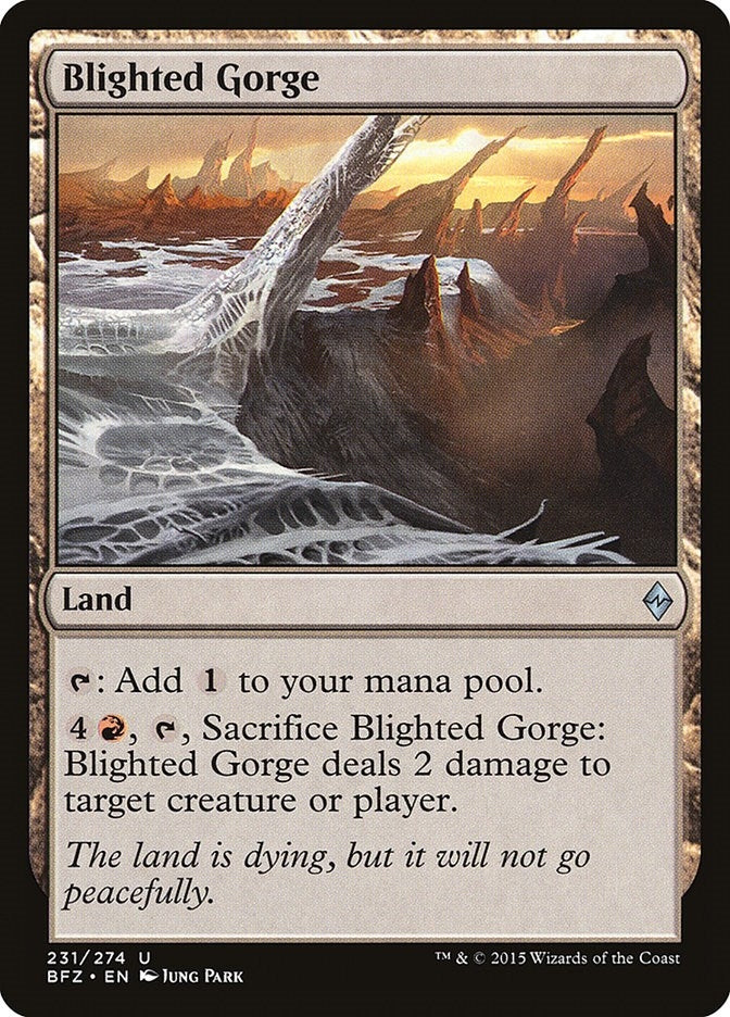 Image for Blighted Gorge (231) [Battle for Zendikar] - Magic: The Gathering