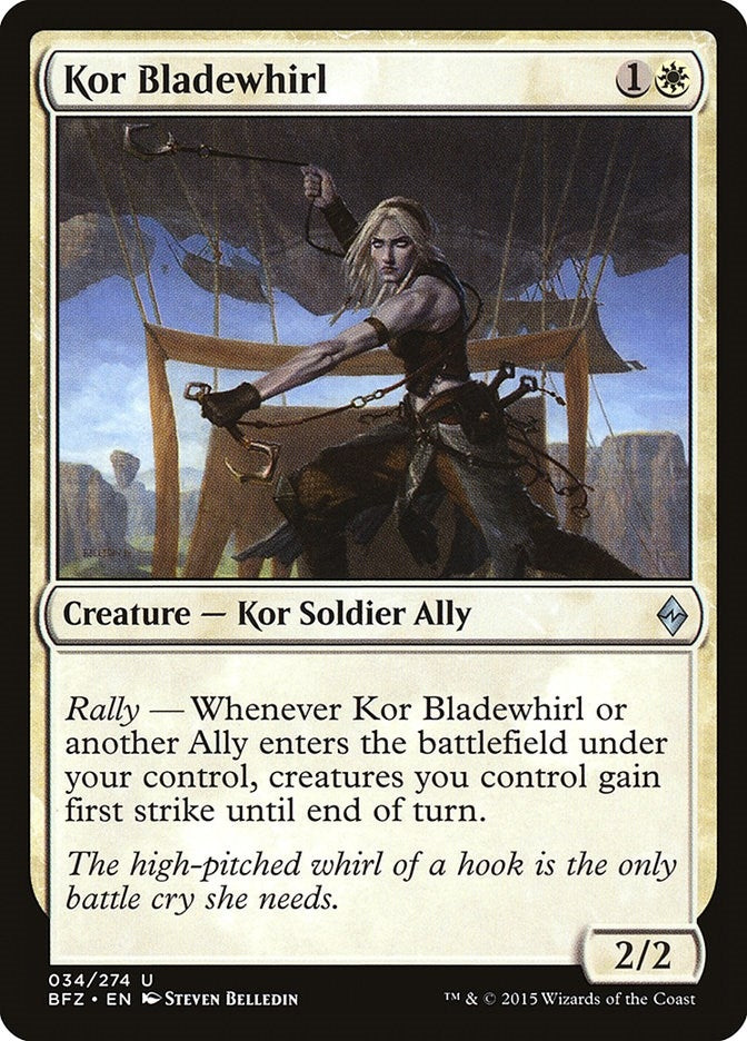 Image for Kor Bladewhirl (34) [Battle for Zendikar] - Magic: The Gathering