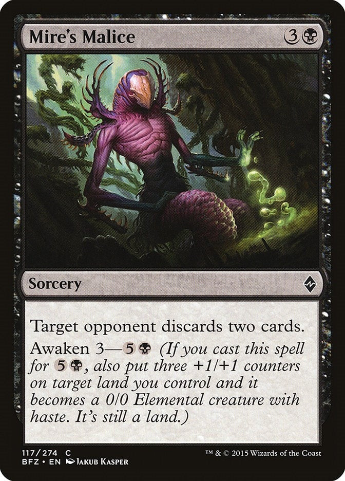 Image for Mire's Malice (117) [Battle for Zendikar] - Magic: The Gathering
