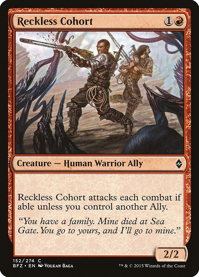 Image for Reckless Cohort (152) [Battle for Zendikar] - Magic: The Gathering