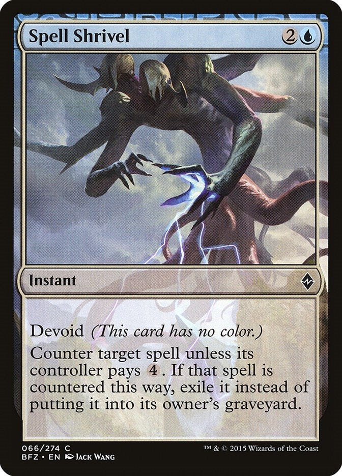 Image for Spell Shrivel (66) [Battle for Zendikar] - Magic: The Gathering