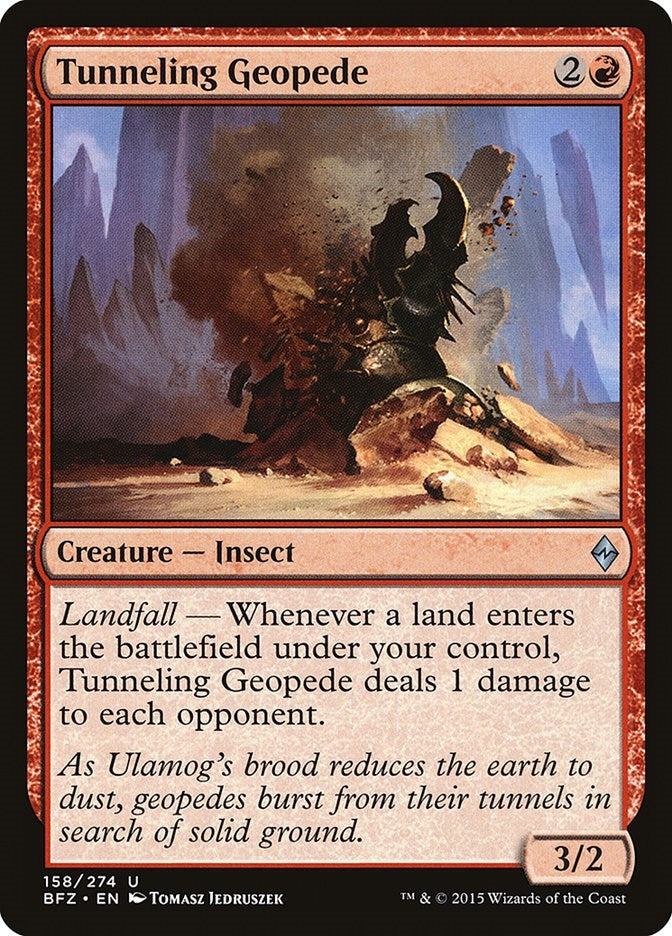 Image for Tunneling Geopede (158) [Battle for Zendikar] - Magic: The Gathering
