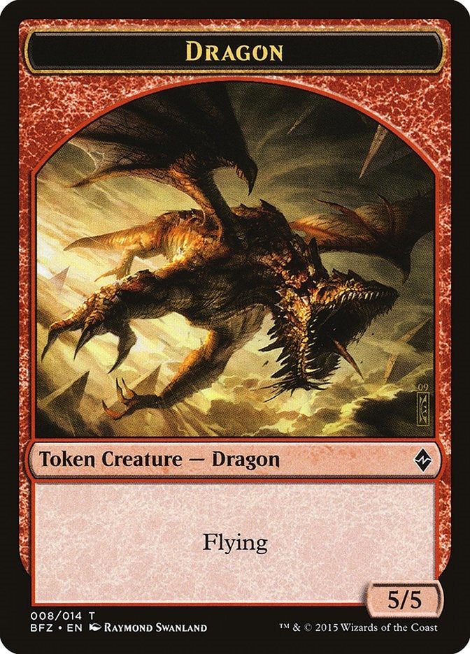 Image for Dragon Token (8) [Battle for Zendikar] - Magic: The Gathering