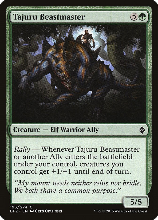 Image for Tajuru Beastmaster (193) [Battle for Zendikar] - Magic: The Gathering