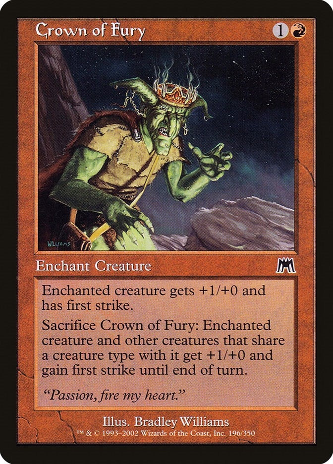 Image for Crown of Fury (196) [Onslaught] - Magic: The Gathering