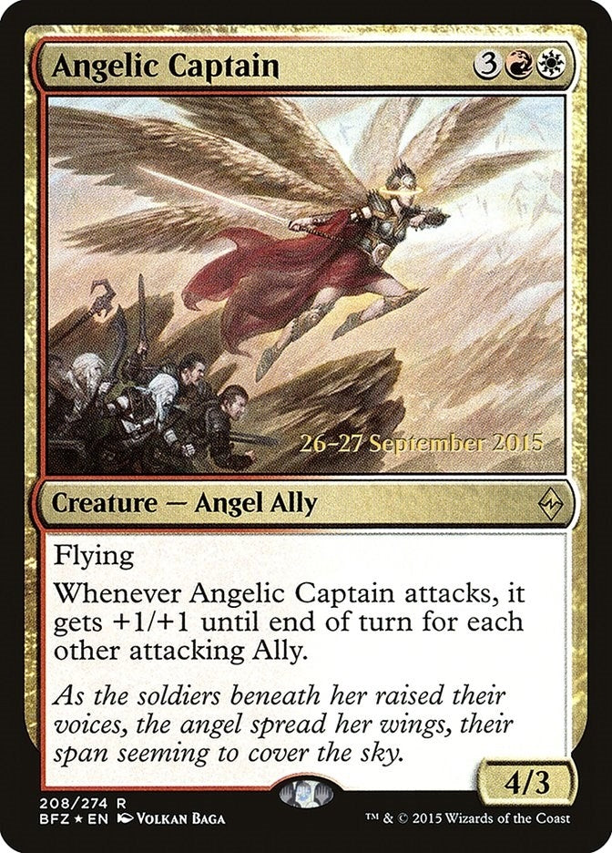 Image for Angelic Captain (208) [Prerelease Cards] - Magic: The Gathering
