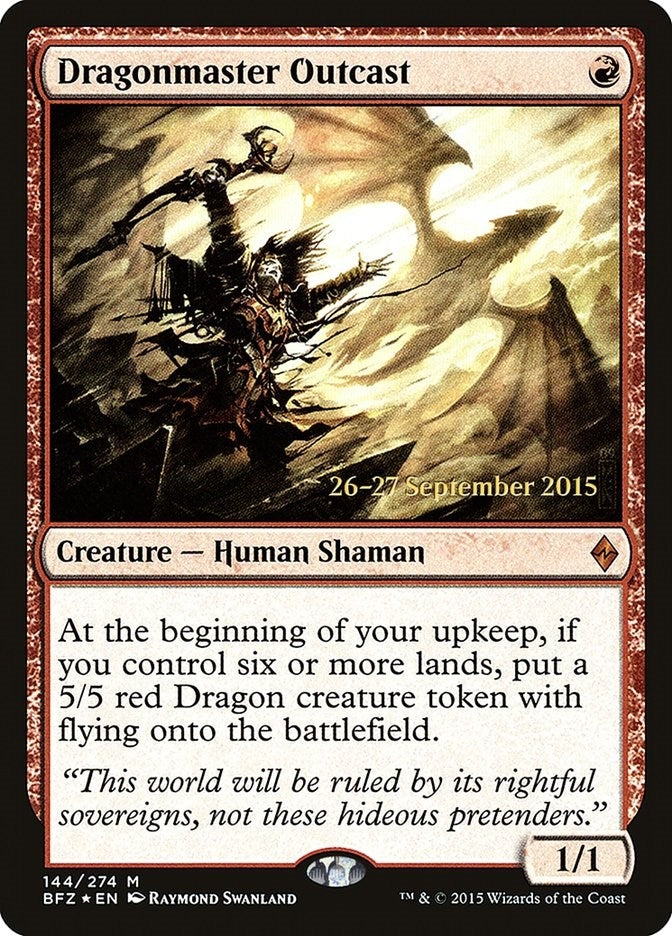 Image for Dragonmaster Outcast (144) [Prerelease Cards] - Magic: The Gathering