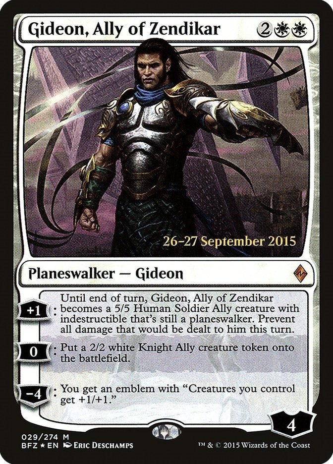 Image for Gideon, Ally of Zendikar (29) [Prerelease Cards] - Magic: The Gathering