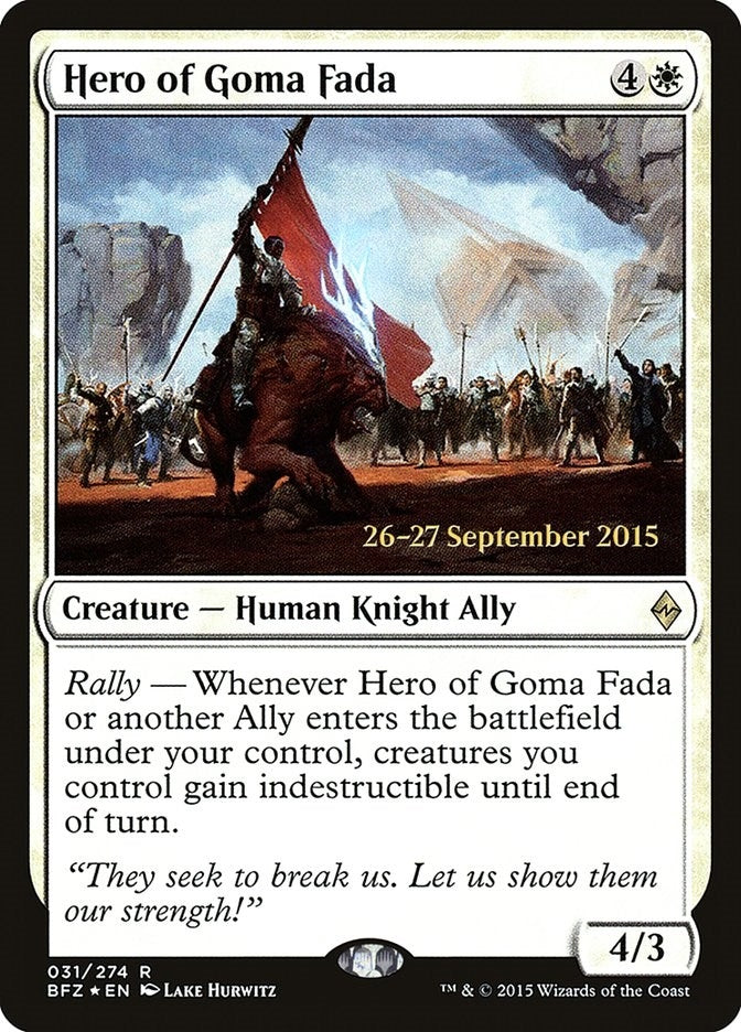 Image for Hero of Goma Fada (31) [Prerelease Cards] - Magic: The Gathering