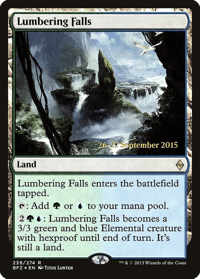 Image for Lumbering Falls (239) [Prerelease Cards] - Magic: The Gathering