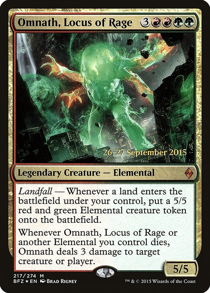 Image for Omnath, Locus of Rage (217) [Prerelease Cards] - Magic: The Gathering