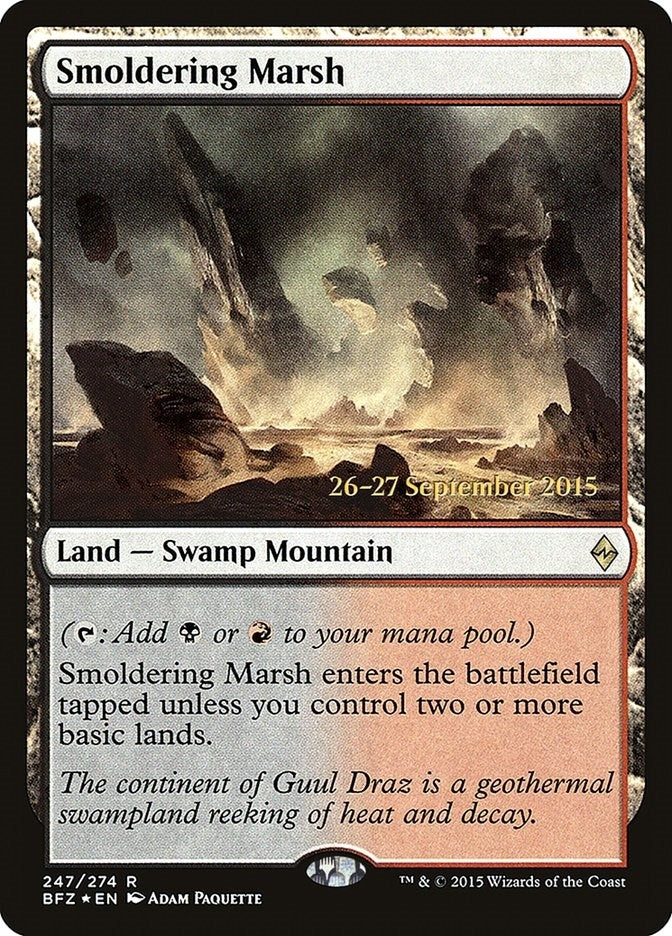 Image for Smoldering Marsh (247) [Prerelease Cards] - Magic: The Gathering