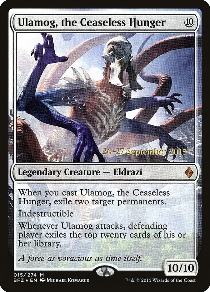 Image for Ulamog, the Ceaseless Hunger (15) [Prerelease Cards] - Magic: The Gathering