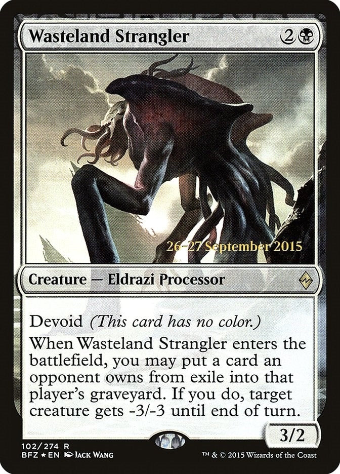 Image for Wasteland Strangler (102) [Prerelease Cards] - Magic: The Gathering